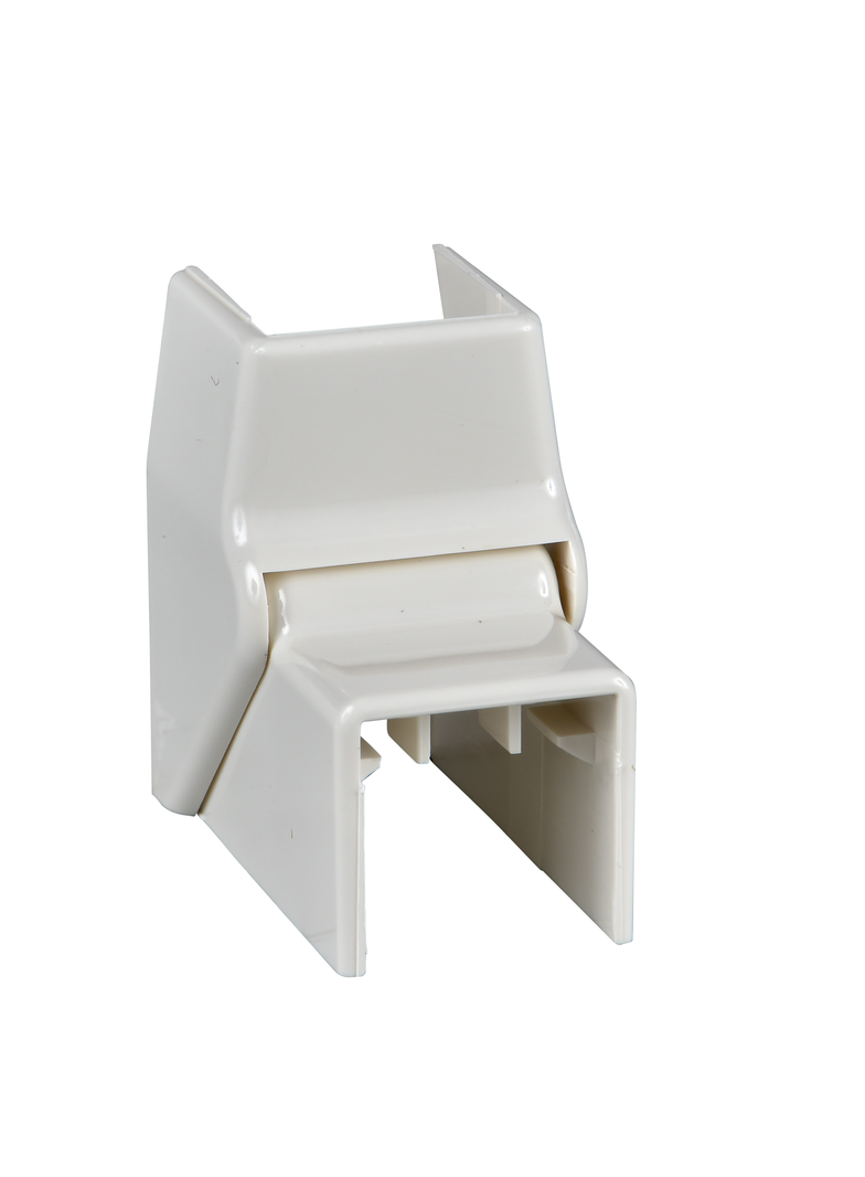 Ultra - regulowany łącznik narożny wewnętrzny - 40 x 16/25/40 mm - ABS - biały