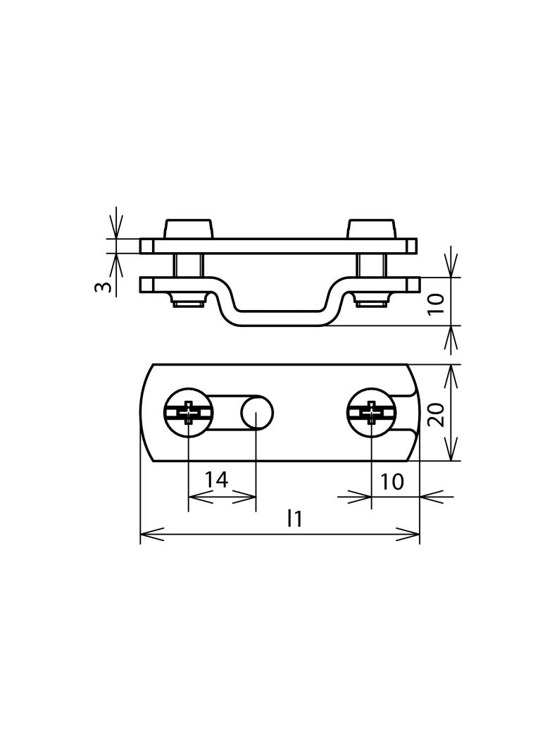 Wspornik do płaskownika do 30 mm, St/tZn