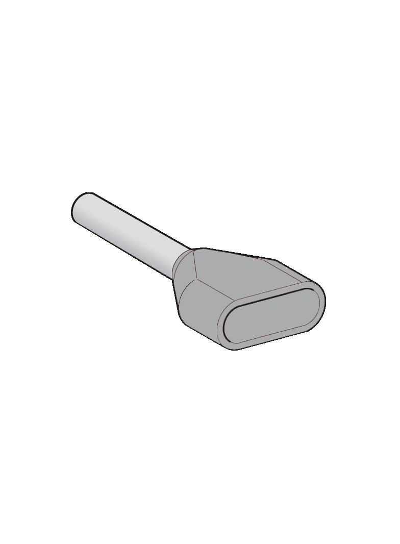 Oznaczniki, końcówki kablowe podwójnie izolowane - rozmiar średni - 2,5 mm2 - szare