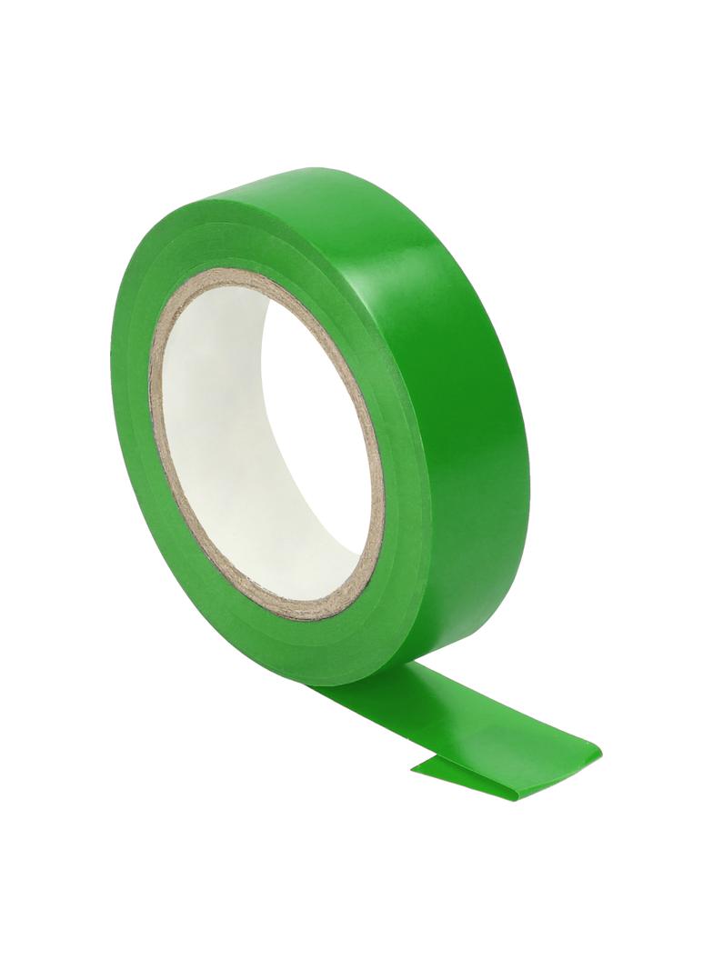 Taśma izolacyjna zielona, uniepalniona, szerokość 15mm, grubość 0,13mm, długość 10m