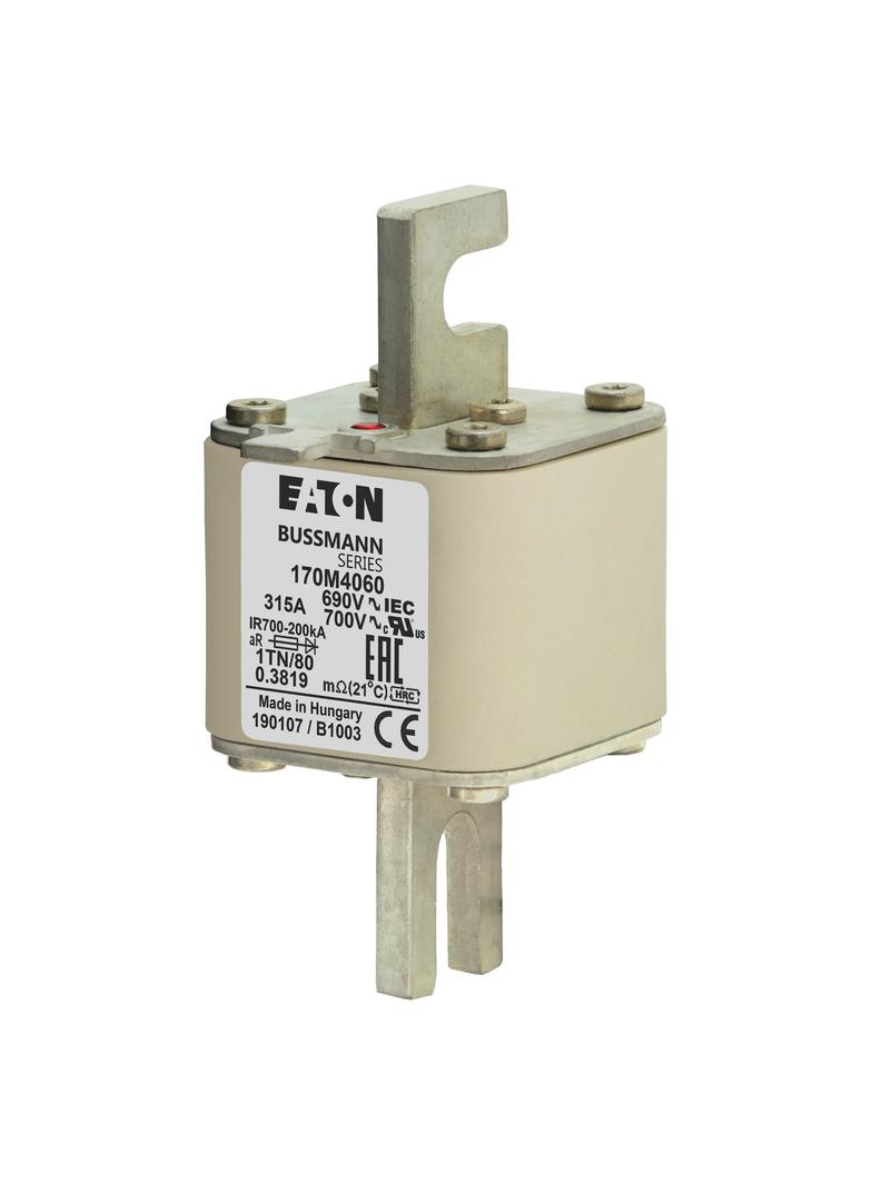 315A 690V 1TN/80 aR INDICATOR FUSE Wkładka szybka 315A AC 690V DIN 1 53x66x108 mm aR DIN 170M4060 EA