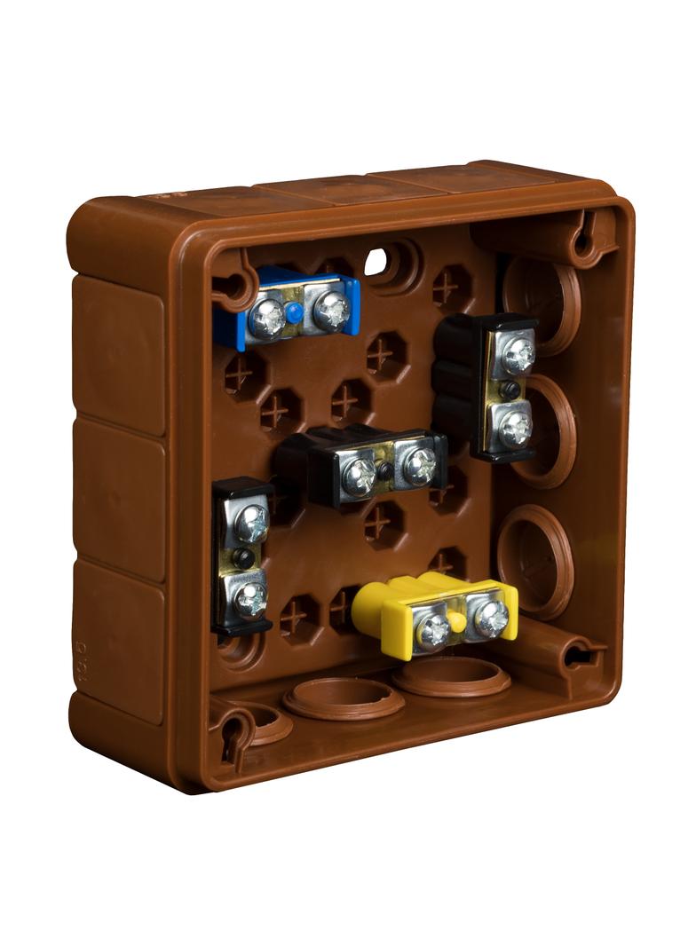 VP-41 Puszka n/t 98x98x42mm IP55 12-wl dł.gum. Z-ac. brąZ-041-52 61.141 OPATÓWEK