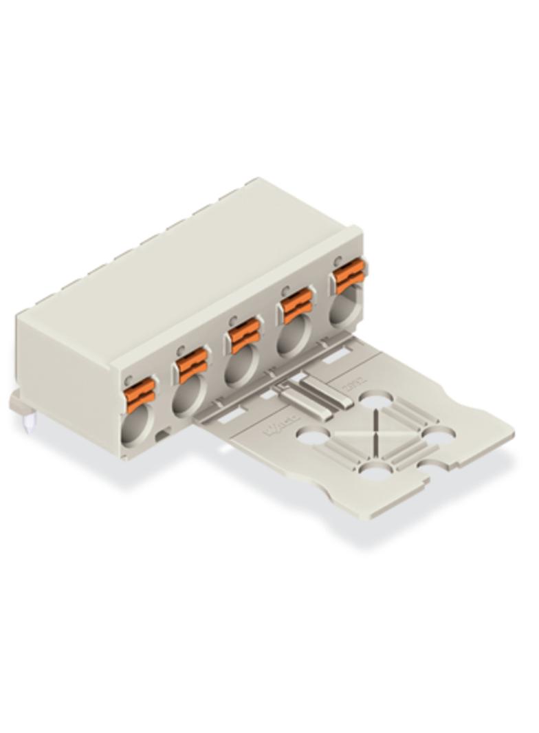 Gniazdo picoMAXeCOM raster 7,5mm 5‑biegunowe z kątowymi pinami lutowniczymi z płytką 2092‑3355 /100szt./ WAGO