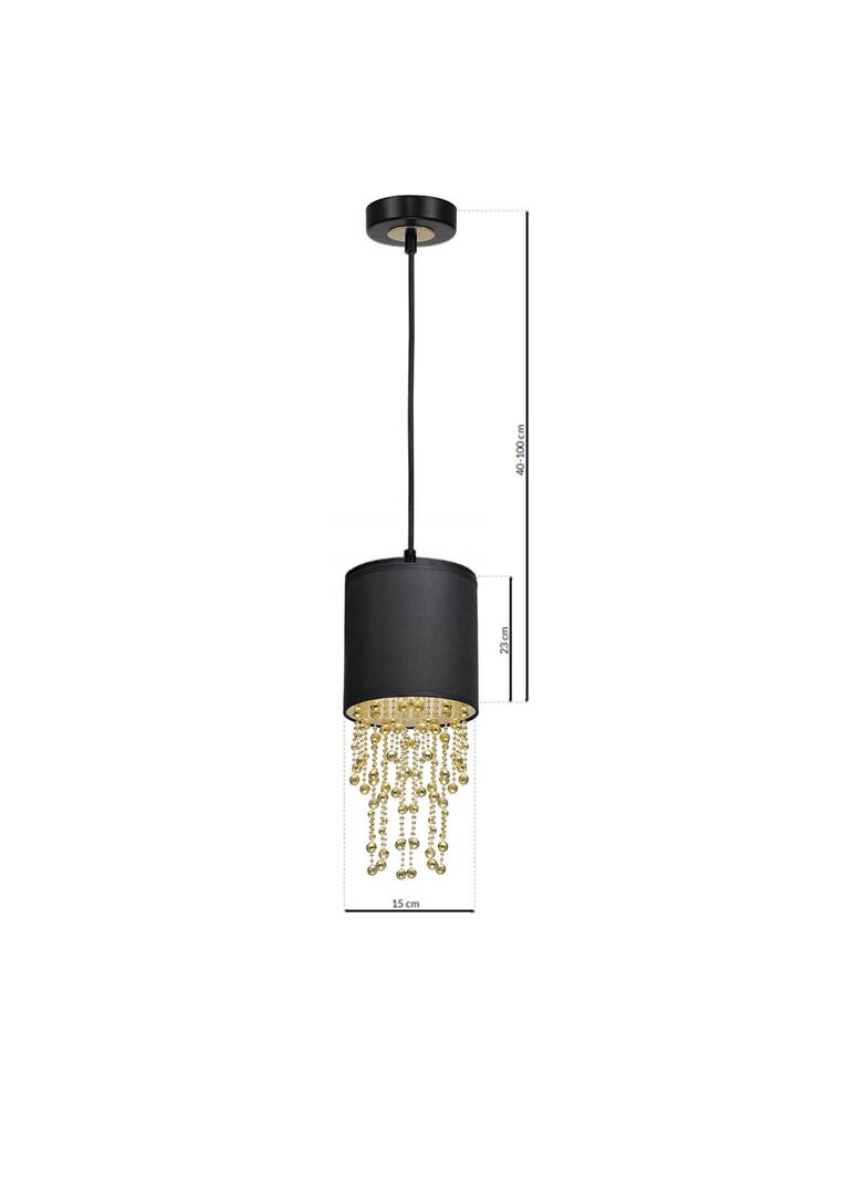 lampa wisząca Almeria E27 czarno/złota MLP6439 Milagro