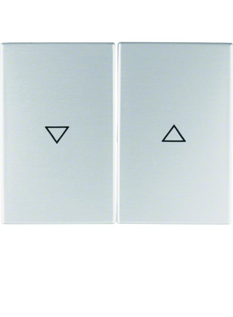 BERKER K.5 Klawisze nadrukowany symbol strzałka do łącznika 2-klawiszowego aluminium 14357103 HAGER