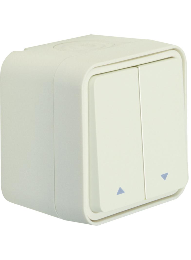 BERKER W.1 Łącznik żaluzjowy przyciskowy kompletny IP55 biały 50753532 HAGER