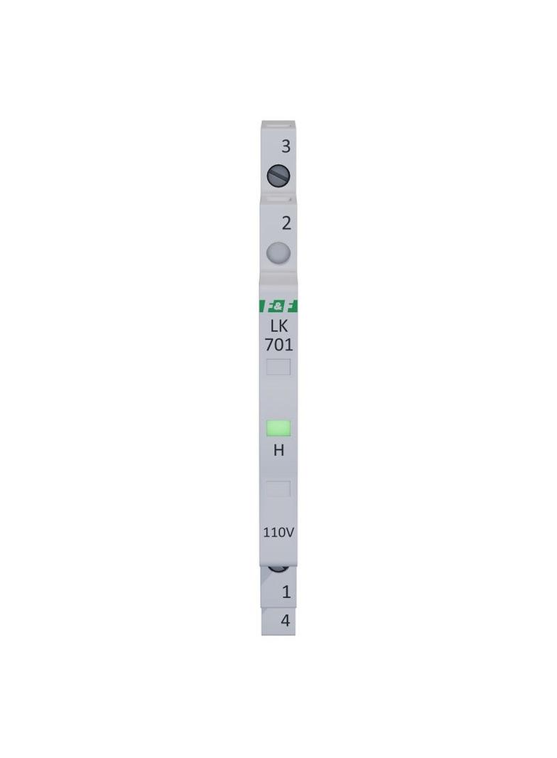 Lampka kontrolna zasilania 1/3S 110V AC/DC 1xLED ZIELONA LK-701G-110V F&F