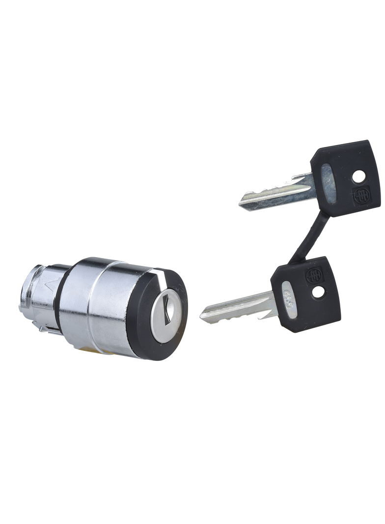 Harmony XB4 Przełącznik 3 położeniowy z kluczem samoczynnym powrotem czarny metalowy ZB4BG1 Schneider