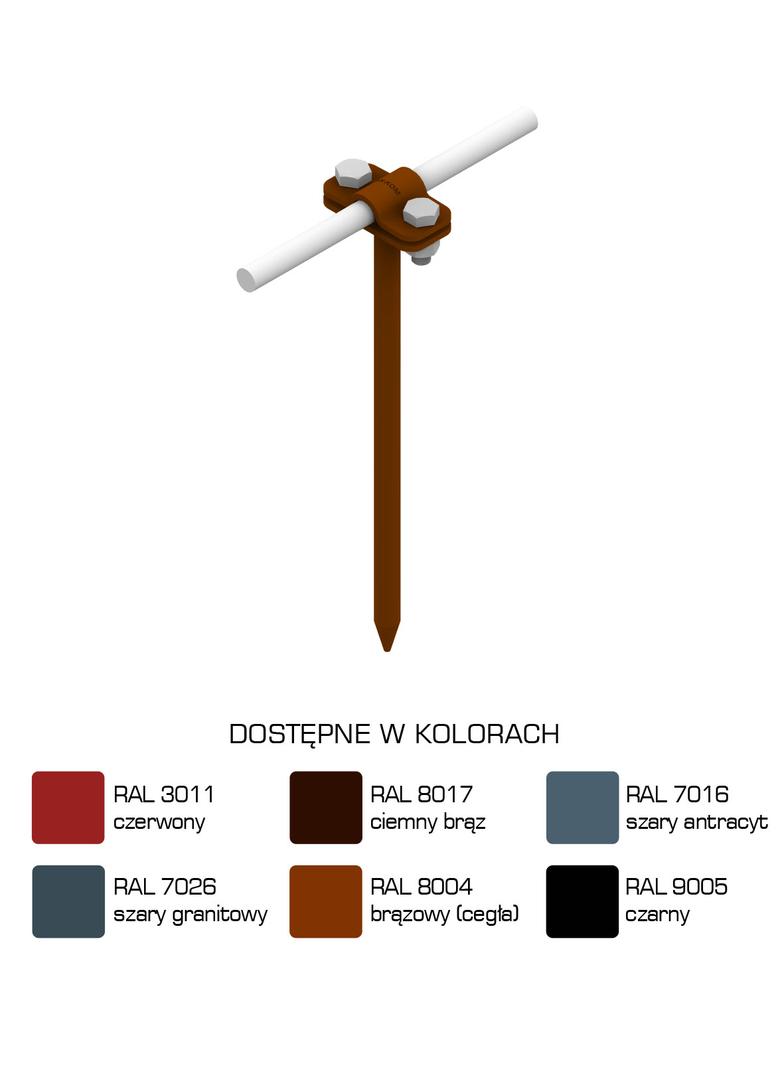 Uchwyt wb. na drut Z-śruba fi 8  L=21cm /LA/