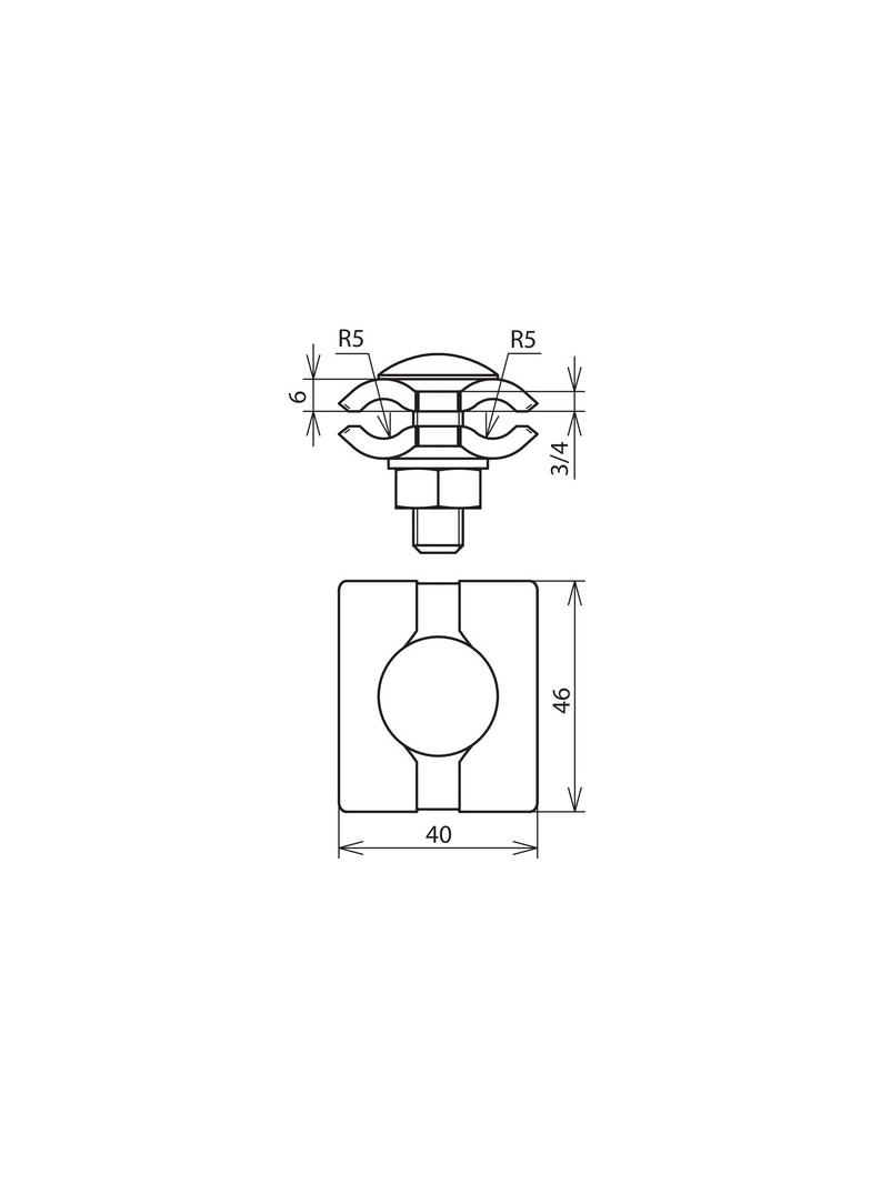 Zacisk równoległy do drutu 7-10 mm, stal nierdzewna NIRO (V4A)