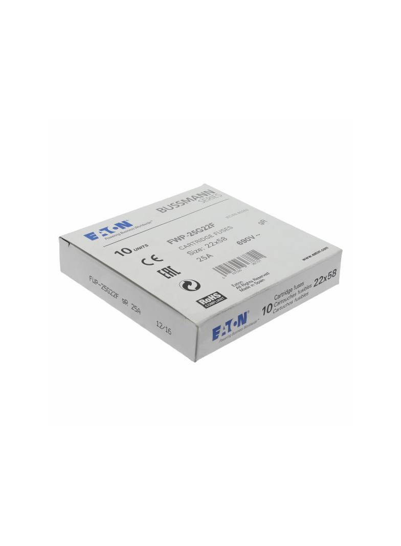 25A 690V AC gR 22X58mm FUSE W/O STRIKER Wkładka szybka 25A AC 690V 22x58 gR IEC UL FWP-25G22F EATON