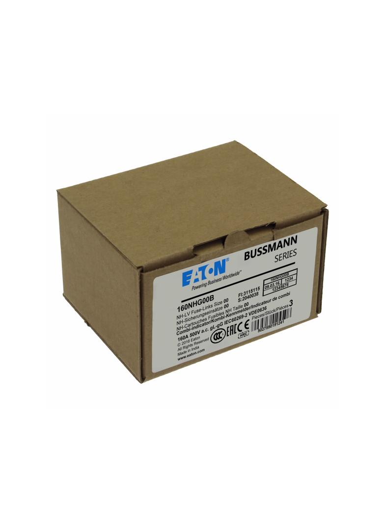 NH FUSE 160A 500V GG/GL SIZE 00 Wkładka NH00 160A 500V GL/GG podwójny wskaźnik 160NHG00B EATON