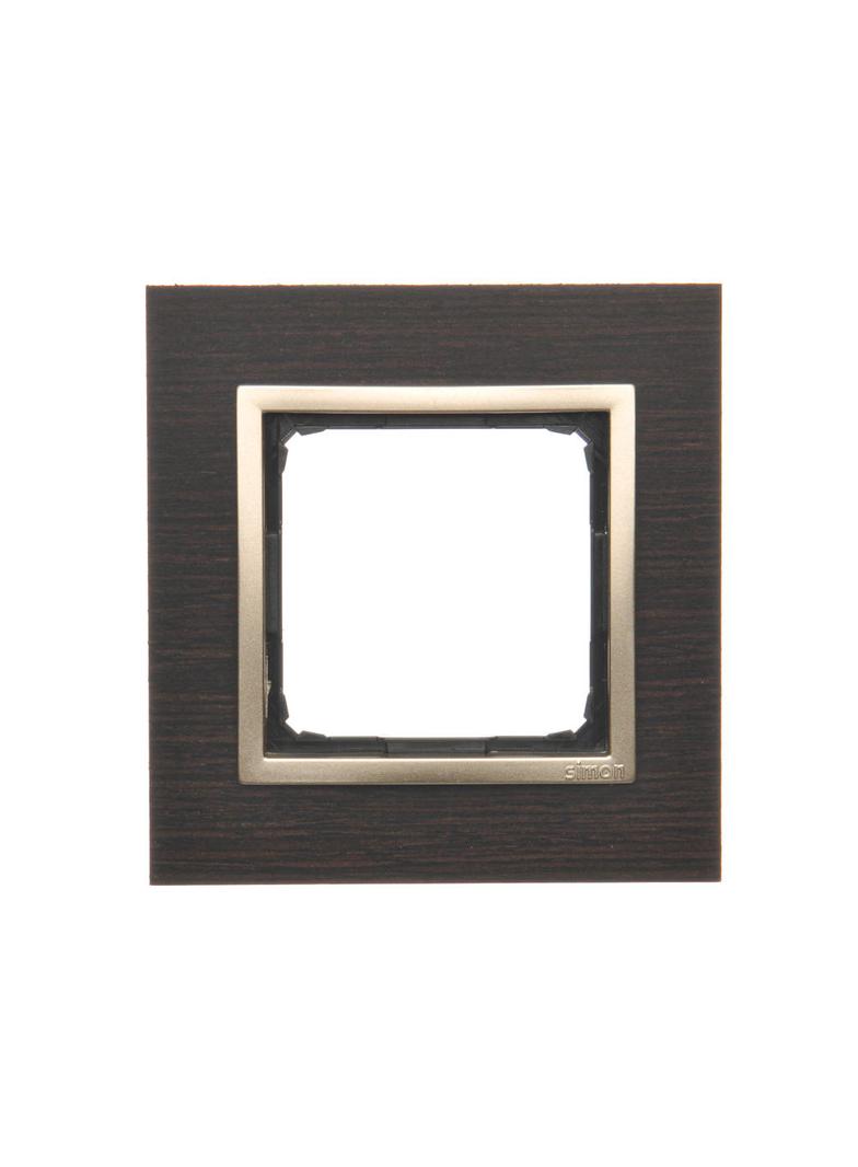 Simon 54 Nature Ramka 1-krotna Nature-Drewno ZŁOTE WENGE