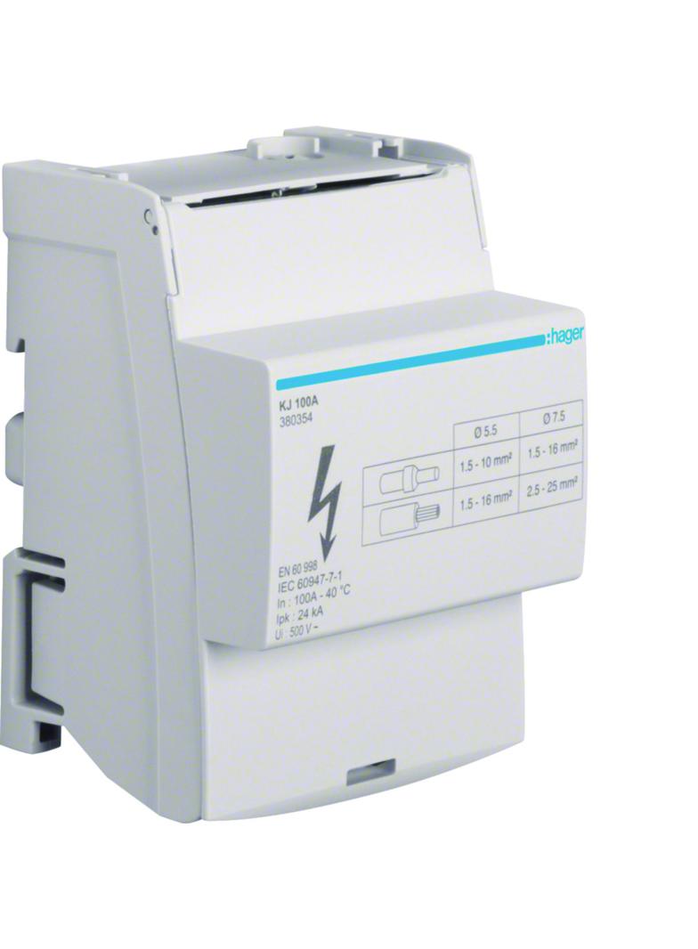Blok rozdzielczy 4P 100A KJ100A HAGER