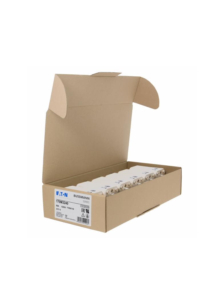 FUSE 80A 1250V 1*KN/110 AR CU Wkładka szybka 80A AC 1250V rozmiar 1 45x58x138 mm aR, 170M3240 EATON