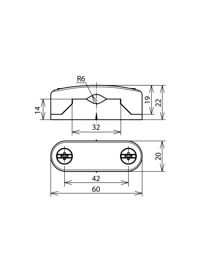 Wspornik ścienny do drutu 6-13 mm/płask. 30x4 mm, tworzywo, szary