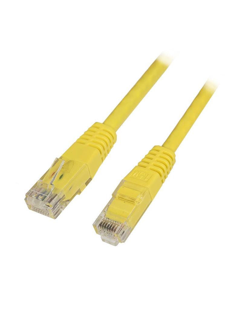 Patchcord RJ45 U/UTP kat. 6 PVC CCA żółty 5m