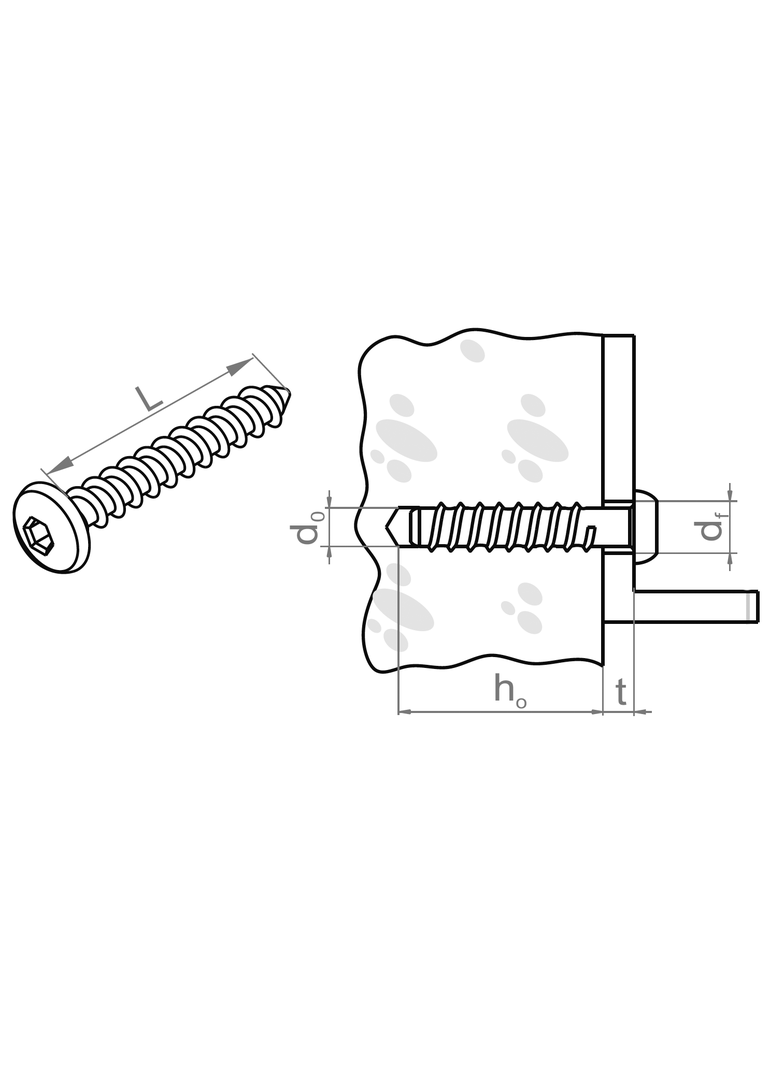 Śruba do betonu 6x60mm SBOM6x60 803915 BAKS