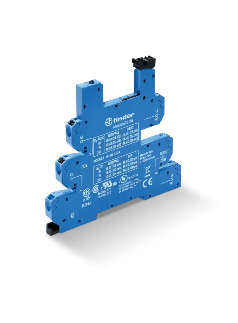 Gniazdo MasterPLUS do przekaźników serii 34; zaciski push-in, 93.66.0.024