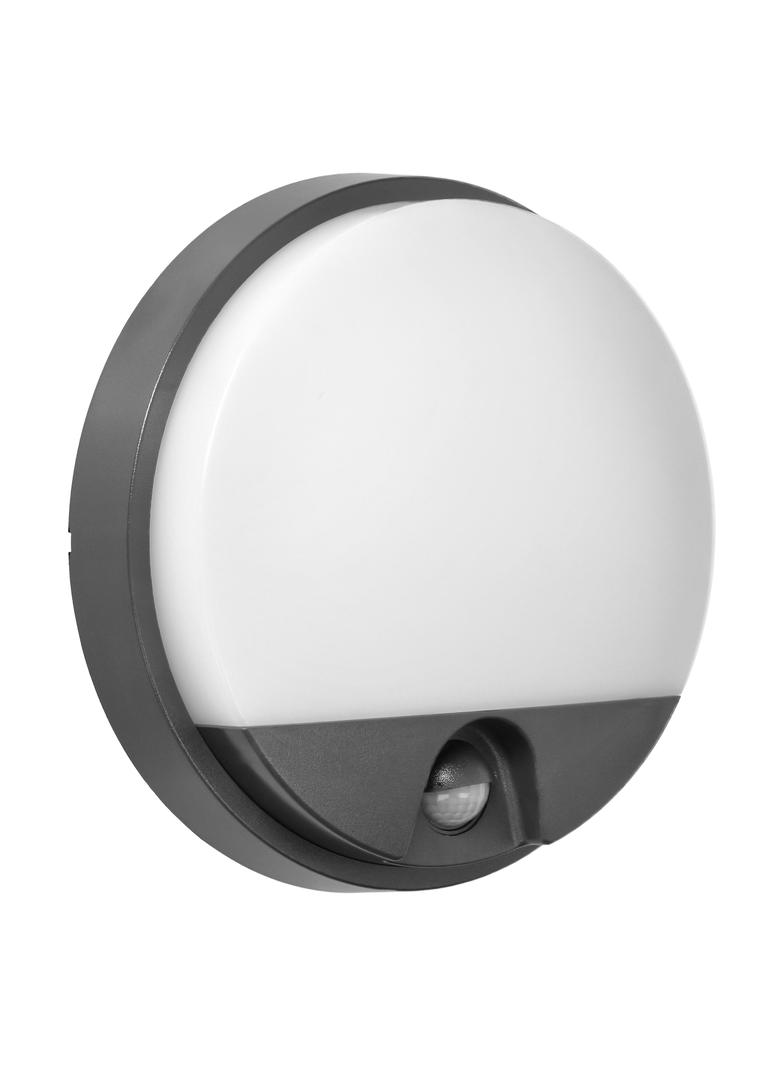 AGAT LED 10W oprawa ogrodowa z czujnikiem ruchu 140st 800lm IP54 4000K szara AD-OP-6111GLPMR4 ORNO