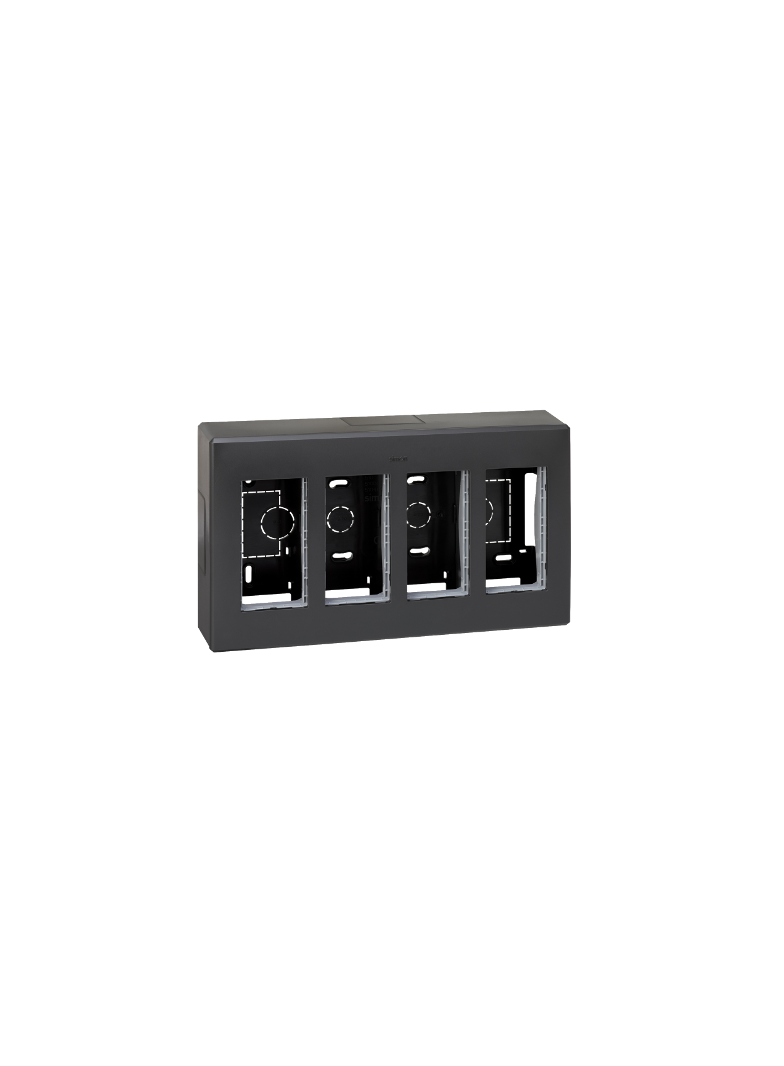 Simon Connect Obudowa natynkowa S500 4-modułowa 8x K45 kompletna szary grafit 51000004-038 KONTAKT
