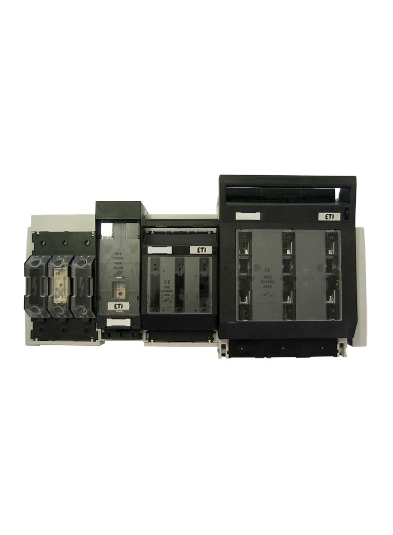 Rozłącznik bezpiecznikowy na szyny prądowe - rozstaw 60mm KVL-B/FT-1 3P M10-M10 001690922 ETI
