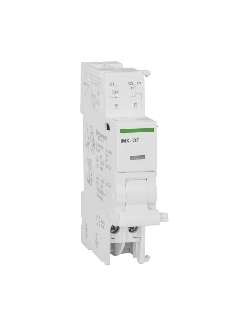 Wyzwalacz wzrostowy Acti9 ze stykiem iMX+OF-12/24 1CO 12-24 V AC/DC A9A26948 Schneider