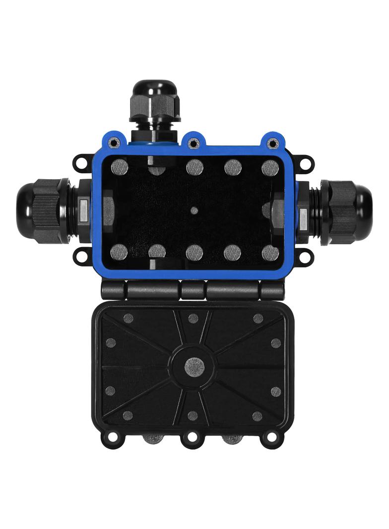 Puszka natynkowy HD IP68, 0,5-6,0mm2 ,2 dławnice M20, 2 dławnice M16, układ X