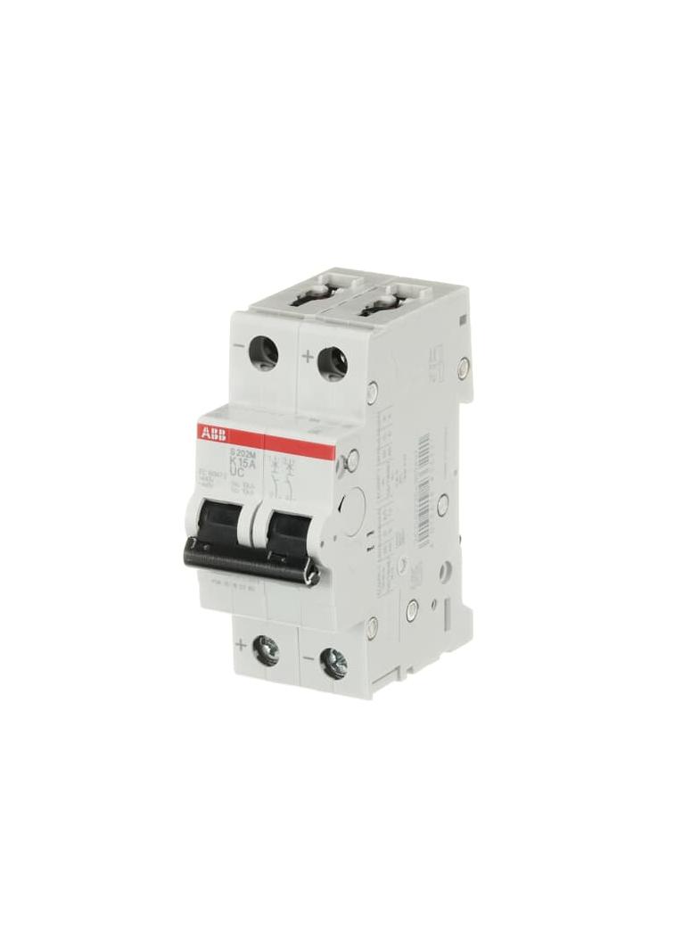 S202M-K15UC Wyłącznik nadprądowy 10kA AC/DC 2P K15A 2CDS272061R0457 ABB
