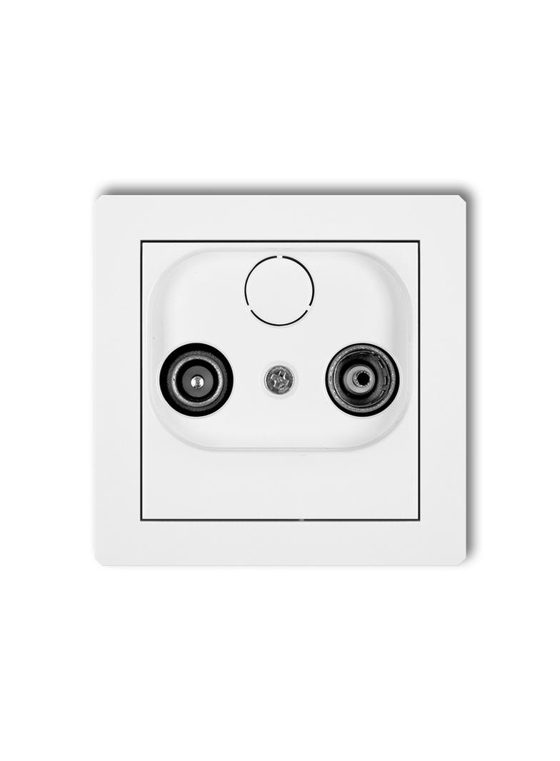 DECO Mechanizm gniazda abonenckiego RTV końcowego 2dB biały mat