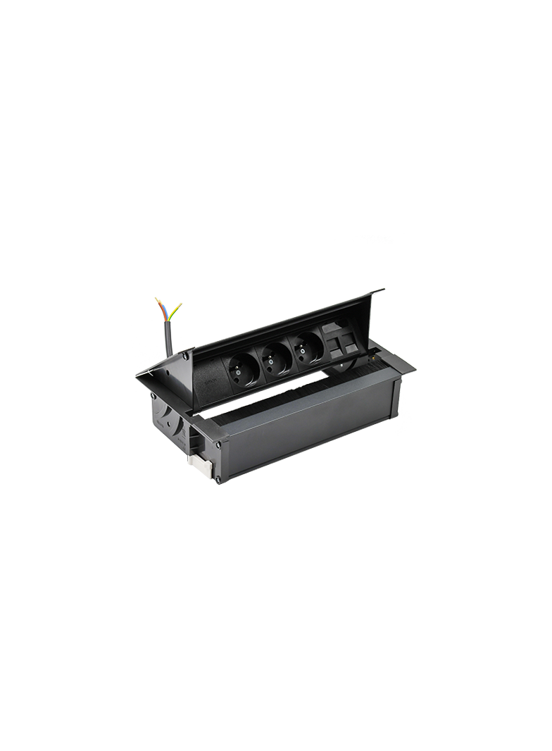 SIMON 480 TS48-710E300K0-44 Cover 3 gn. typ E i płytka dla 2 złączy RJ45 keystone; złącze w układzie