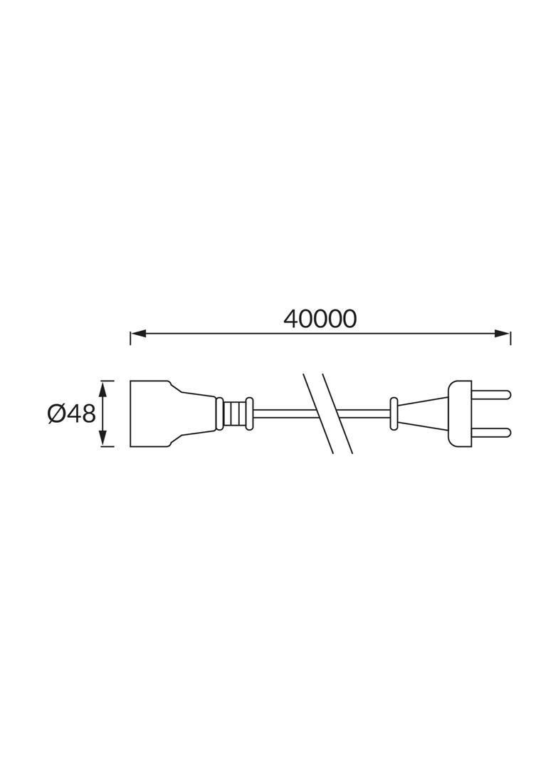 Przedłużacz ogrodowy BRUM 1 40m 10A