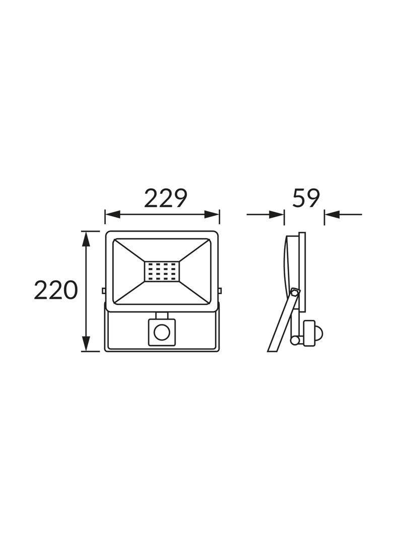 Naświetlacz SMD LED z czujnikiem ruchu KROMA LED S 50W GREY 6500K