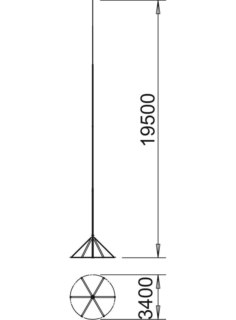 irod 19, Maszt odgromowy