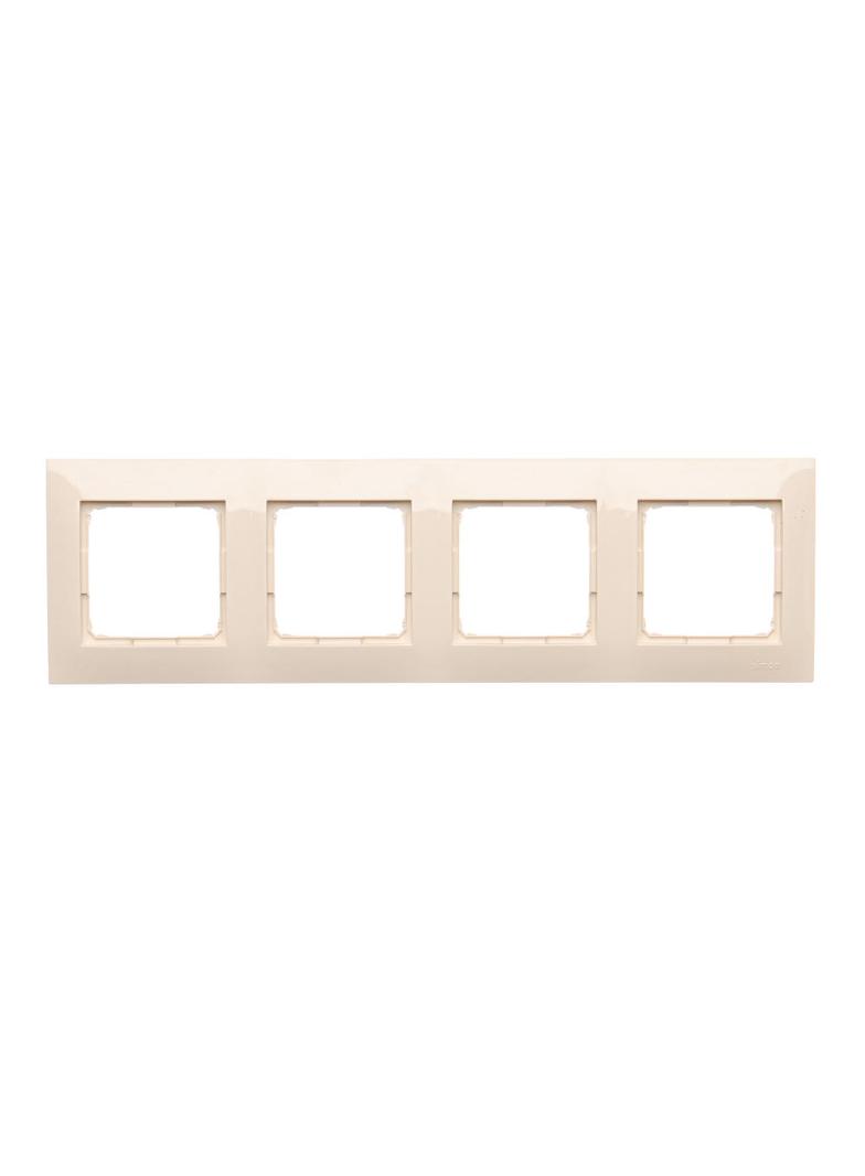 Simon 54 Premium Ramka 4-krotna PREMIUM do puszek karton-gips IP20 / IP44 kremowy DRK4/41 KONTAKT