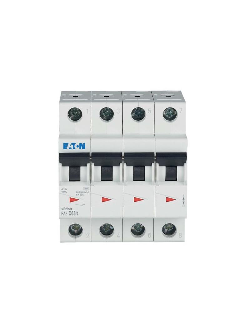 FAZ-C63/4 Wyłącznik nadprądowy 15kA C63A 4P 279067 EATON