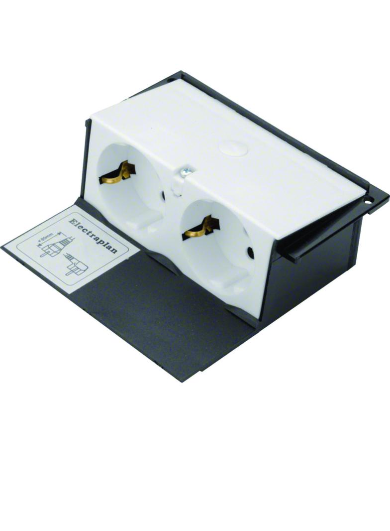tehalit.VE-EE Obudowa z 2*SCHUKO KDQ08/KDE04 biały GBES29010 HAGER