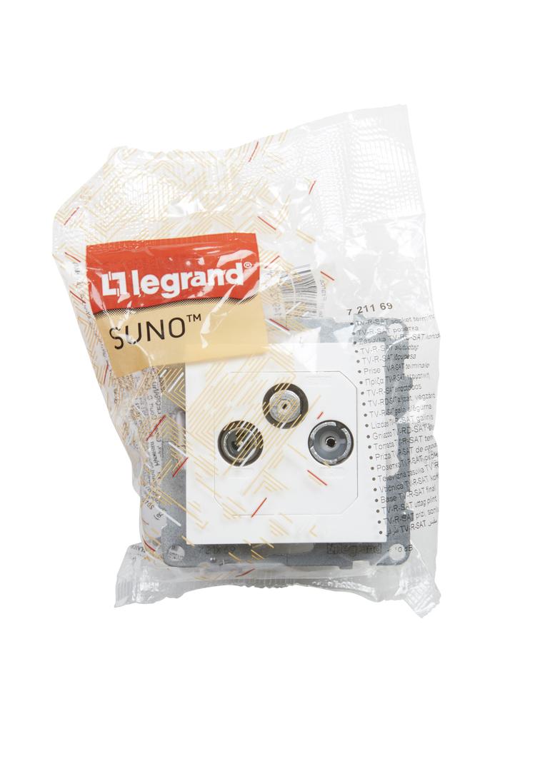 SUNO - Przycisk pojedynczy - 6 A - 250 V~ - zaciski automatyczne, Biały, Legrand