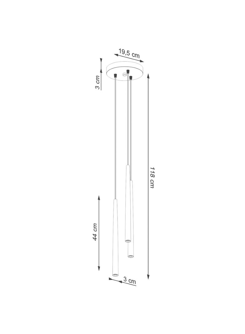 Sollux Lampa wisząca BLISS 3P czarna SL.1463