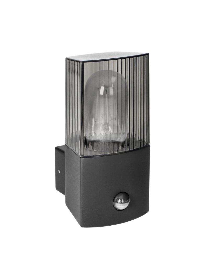 PEONIA oprawa ogrodowa hermetyczna z czujnikiem PIR E27 max. 15W IP54 czarna