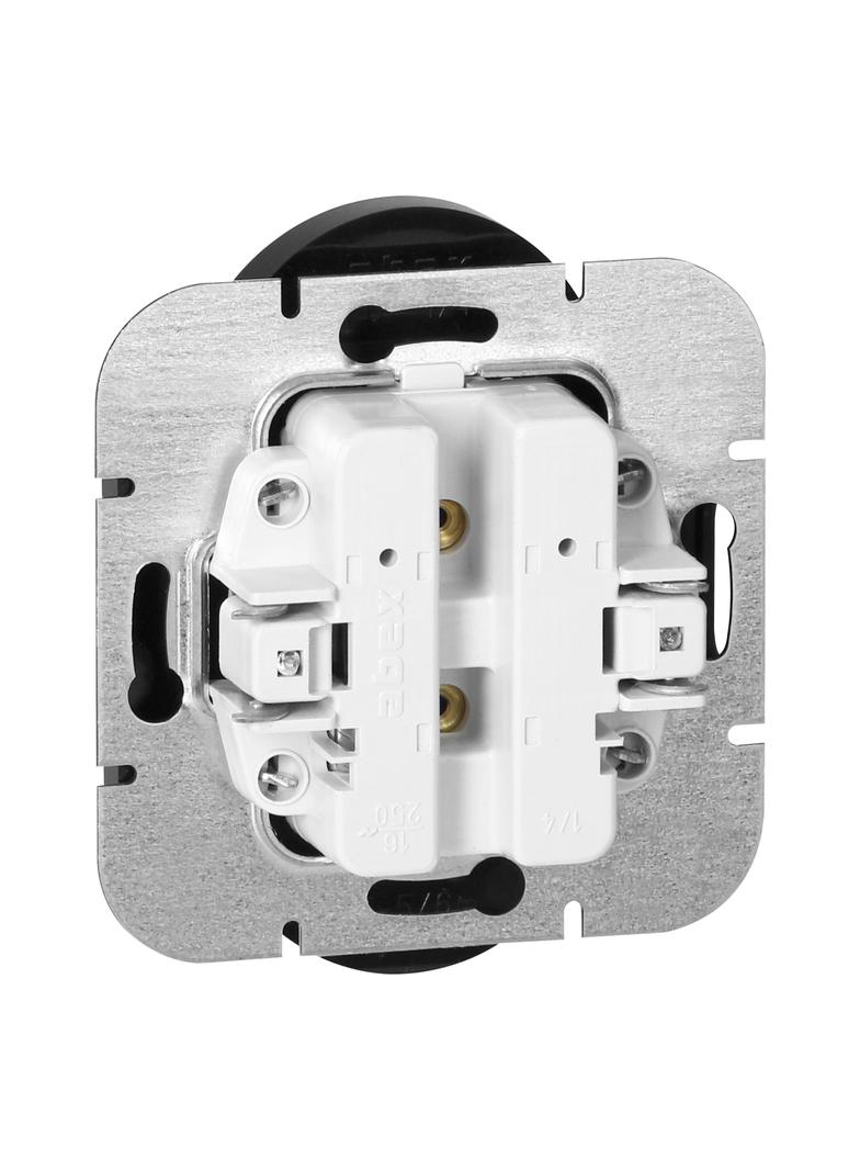 Gniazdo podwójne podtynkowe 2x2P+Z Onyx, 16A, 250V, PT-6OR, czarny OR-OE-7506/B ORNO