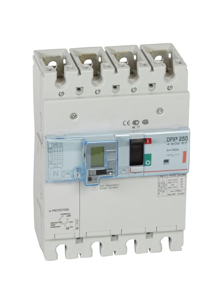 Wyłącznik DPX3 250 Z Zab. R-Pr. 4P 160A 36kA 420257 LEGRAND