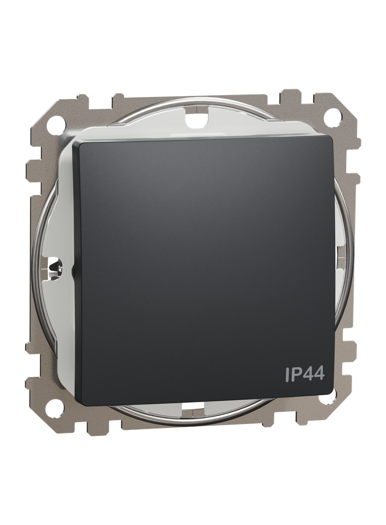 Sedna Design & Elements łącznik pojedynczy IP44 czarny antracyt SDD214101 Schneider