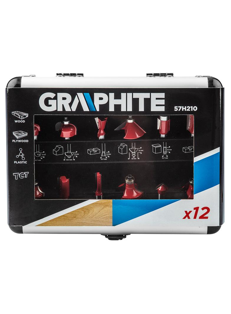 Frezy widiowe, trzpień 8 mm, zestaw 12 szt.