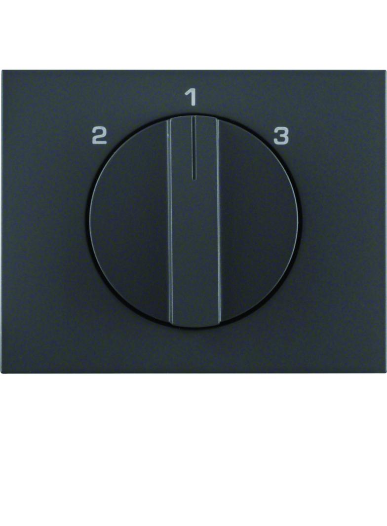 K.1 Płytka czołowa z pokrętłem do łącznika 3-poz. bez pozycji  0  antracyt mat