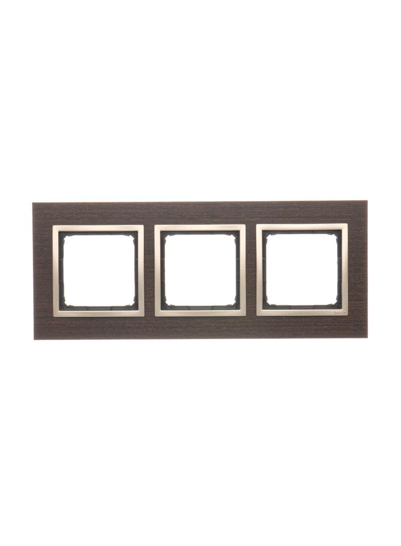 Simon 54 Nature Ramka 3-krotna Nature-Drewno ZŁOTE WENGE IP20/IP44* (*IP44-należy zastosować zestaw uszczelek DUN3) DRN3/85 KONTAKT