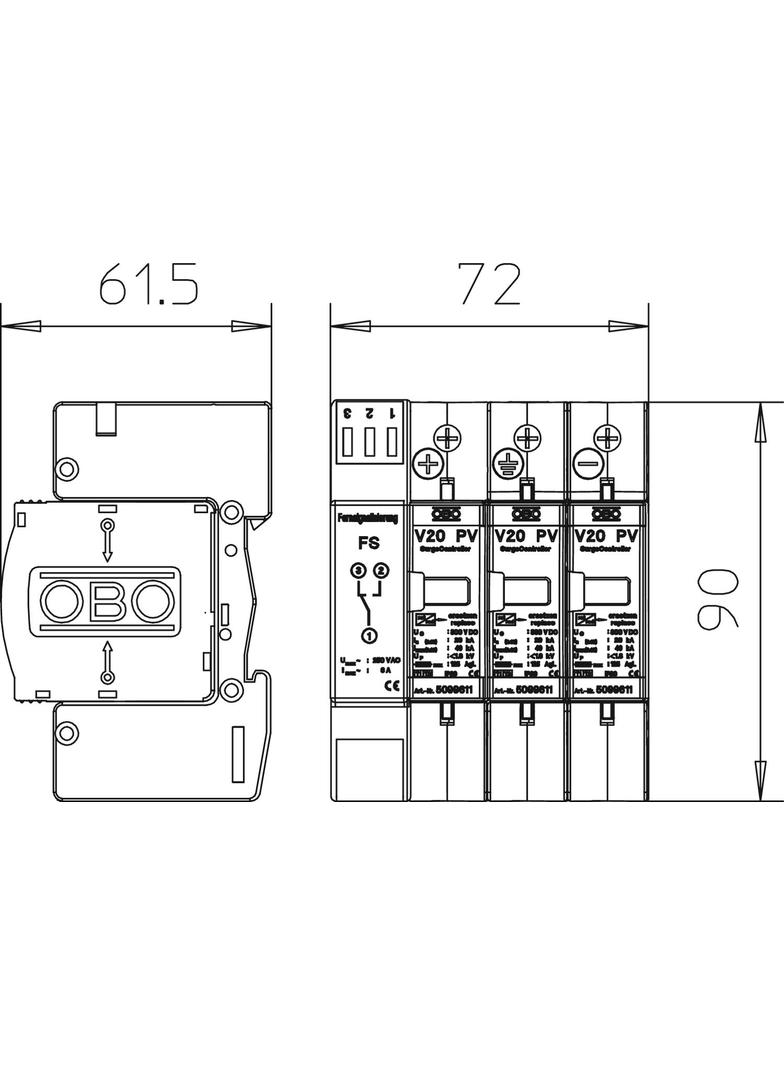 V20-C 3PHFS-600, OGRANICZNIK PRZEPIĘĆ