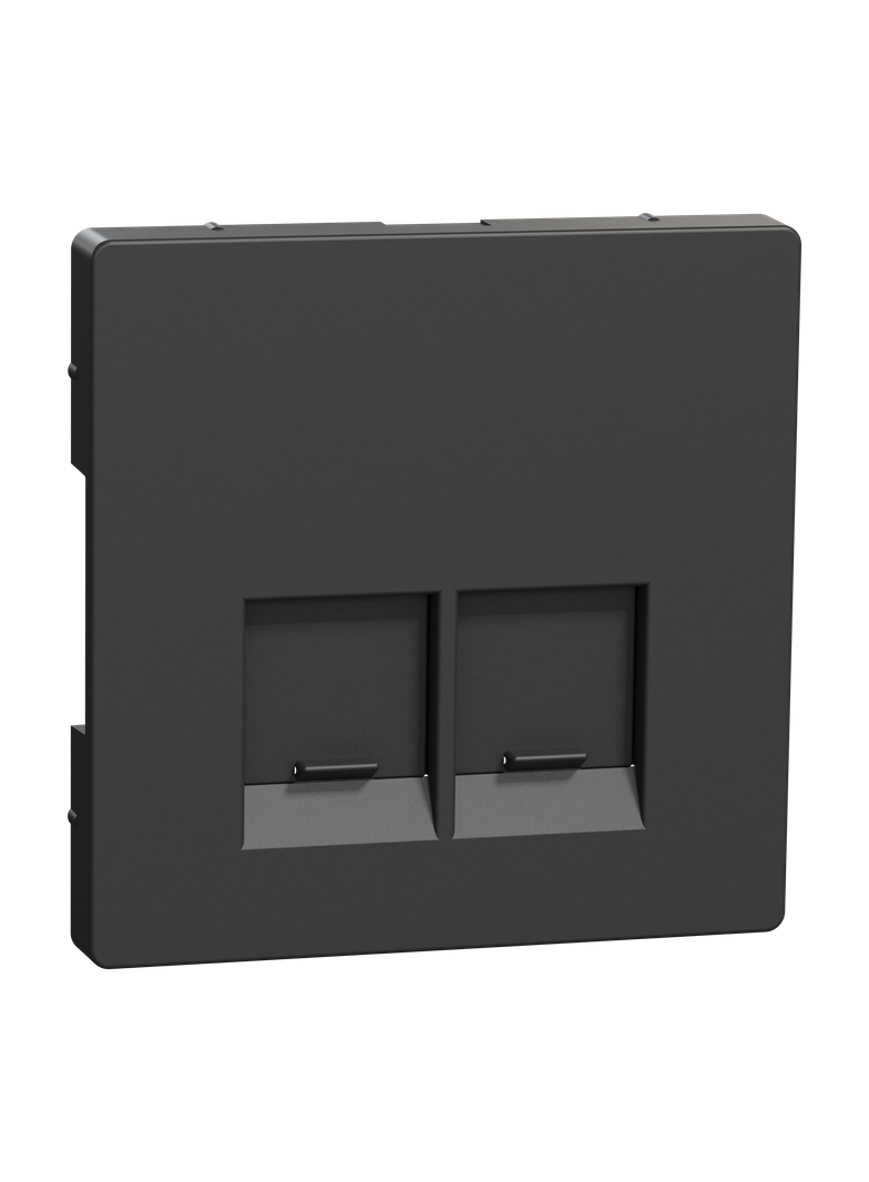 Merten, D-Life, płytka centralna gniazda 2xRJ45, antracytowy