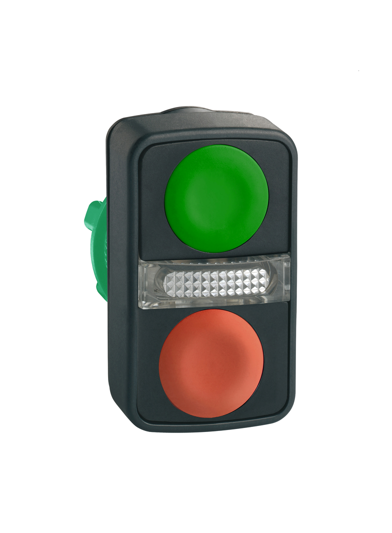 Harmony XB5 Główka przycisku podwójnego płaskiego zielona/czerwona plastikowa