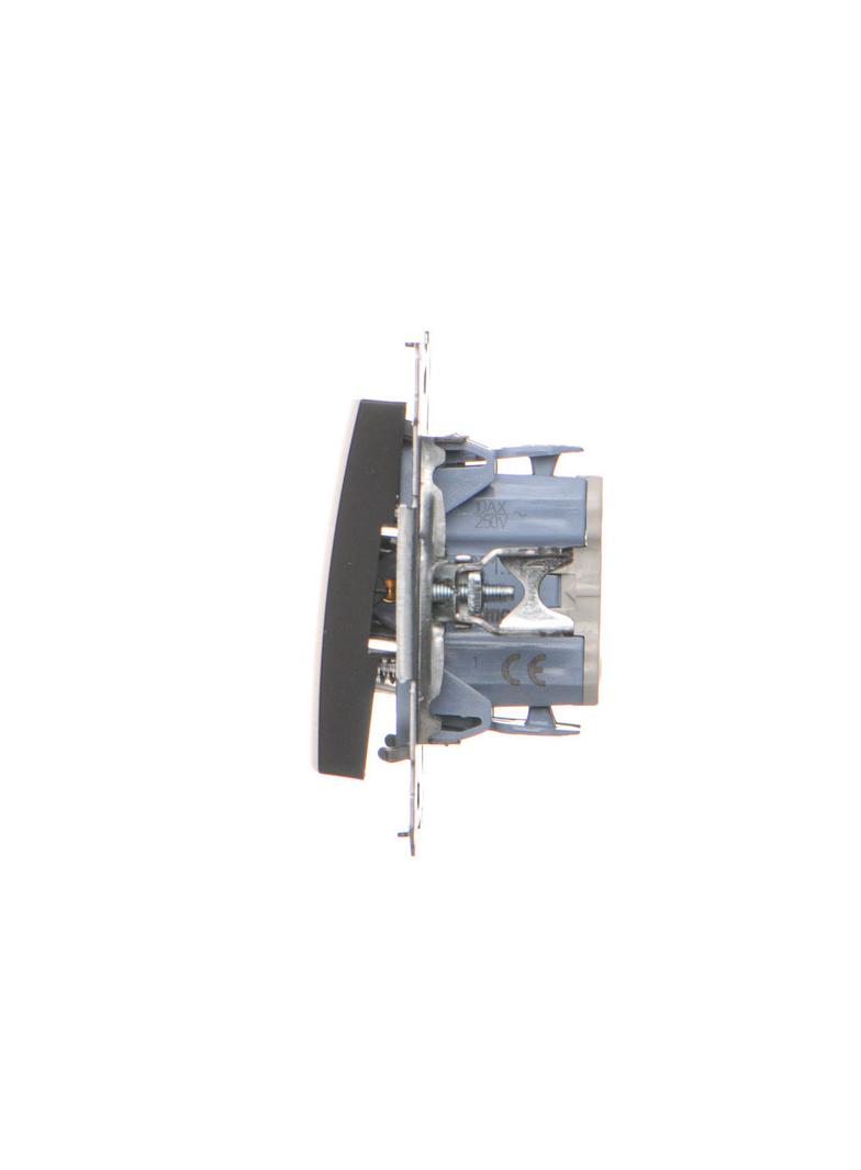 Simon 54 Przycisk pojedynczy zwierny bez piktogramu 10A szybkozłączka czarny